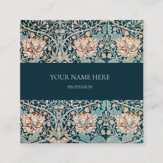 WILLIAM MORRIS BOTANICAL PATTERN VISITEKAARTJE (Voorkant)