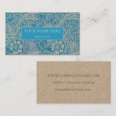 WILLIAM MORRIS BOTANICAL PATTERN VISITEKAARTJE (Voorkant / Achterkant)