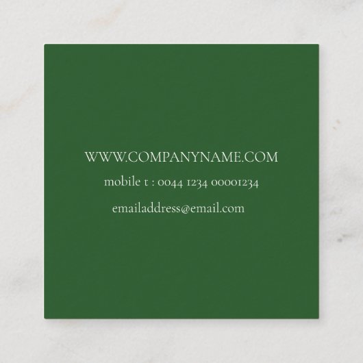 WILLIAM MORRIS BOTANICAL PATTERN VISITEKAARTJE (Achterkant)