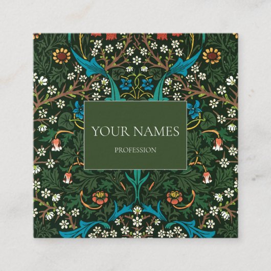 WILLIAM MORRIS BOTANICAL PATTERN VISITEKAARTJE (Voorkant)