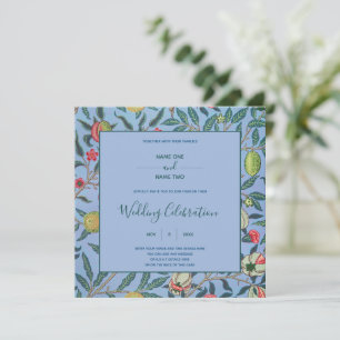 William Morris Botanische Patroon bruiloft Kaart