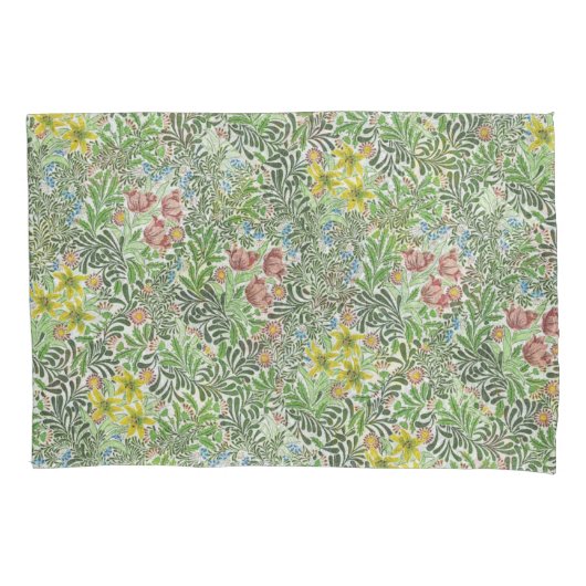 William Morris Bower Flowers Greenery Kussensloop (Voorkant-Links)
