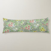 William Morris Bower Flowers Greenery Lichaamskussen (Voorkant)