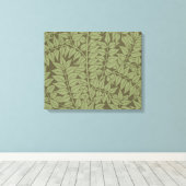 William Morris Branch Leaves Wallpaper Canvas Afdruk (Insitu (Houten vloer))