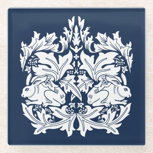 William Morris Brer Konijnenpatroon Glazen Onderzetter (Voorkant)