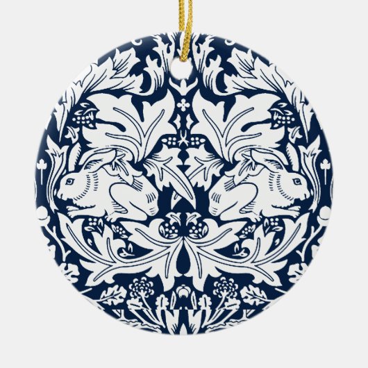 William Morris Brer Konijnenpatroon Keramisch Ornament (Voorkant)