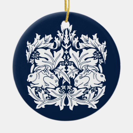 William Morris Brer Konijnenpatroon Keramisch Ornament (Voorkant)