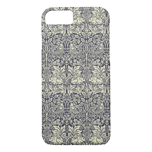 William Morris Brer Rabbit  Blue Pattern Case-Mate iPhone Case (Achterkant)