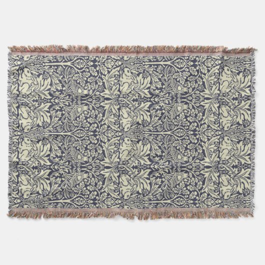 William Morris Brer Rabbit  Blue Pattern Deken (Voorkant)