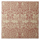 William Morris Brer Rabbit Design Ceramic Tile Tegeltje (Voorkant)
