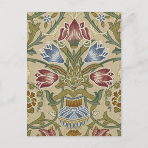 William Morris Brocaat Bloem Behang Patroon Briefkaart
