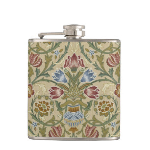 William Morris Brocaat Bloem Behang Patroon Heupfles