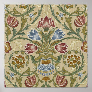 William Morris Brocaat Bloem Behang Patroon Poster