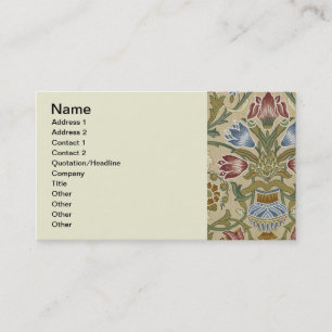 William Morris Brocaat Bloem Behang Patroon Visitekaartje