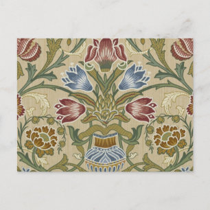 William Morris Brocade Floral Wallpaper Pattern Briefkaart