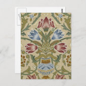 William Morris Brocade Floral Wallpaper Pattern Briefkaart (Voorkant / Achterkant)