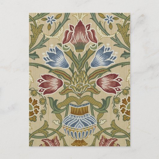 William Morris Brocade Floral Wallpaper Pattern Briefkaart (Voorkant)