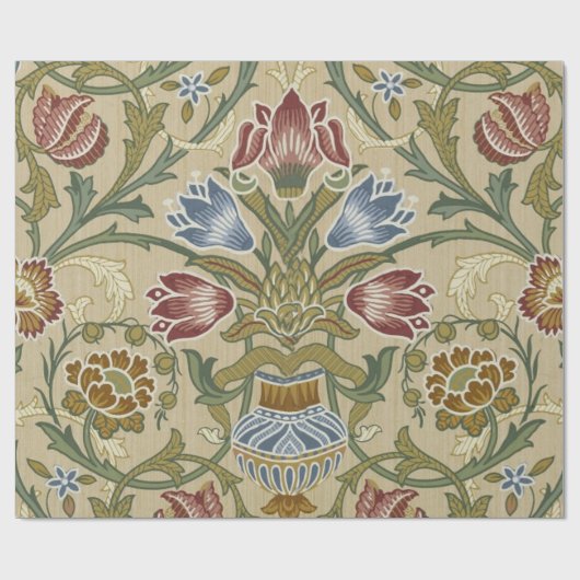 William Morris Brocade Floral Wallpaper Pattern Cadeaupapier (Vlak)