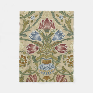 William Morris Brocade Floral Wallpaper Pattern Fleece Deken