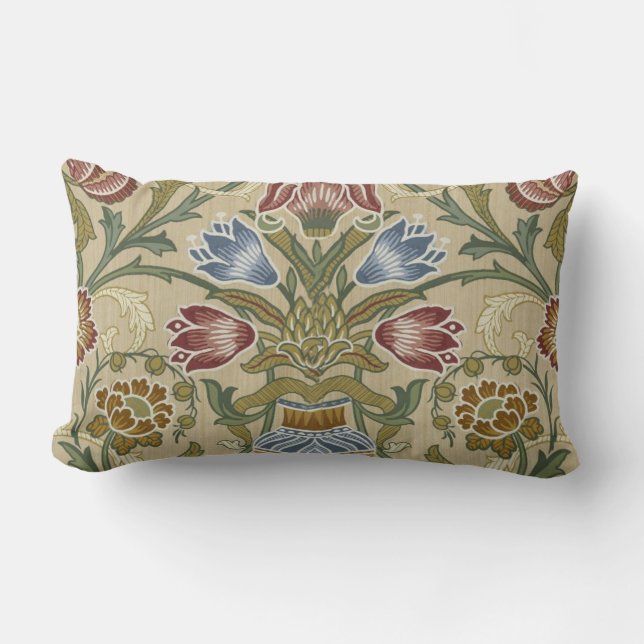 William Morris Brocade Floral Wallpaper Pattern Kussen (Voorkant)