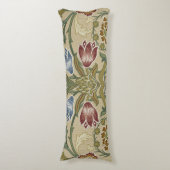 William Morris Brocade Floral Wallpaper Pattern Lichaamskussen (Voorkant Verticaal)