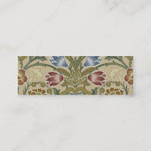 William Morris Brocade Floral Wallpaper Pattern Mini Visitekaartje (Achterkant)