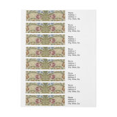 William Morris Brocade Floral Wallpaper Pattern Omwikkelbaar Adreslabel (Vel)