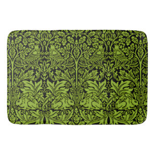 William Morris Brother Konijn Salie Groen Zwart Badmat