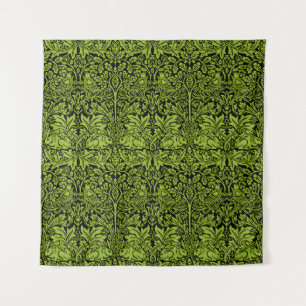William Morris Brother Konijn Salie Groen Zwart Wandkleed