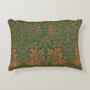 William Morris Brother Rabbit Amber Zwart Patroon Accent Kussen