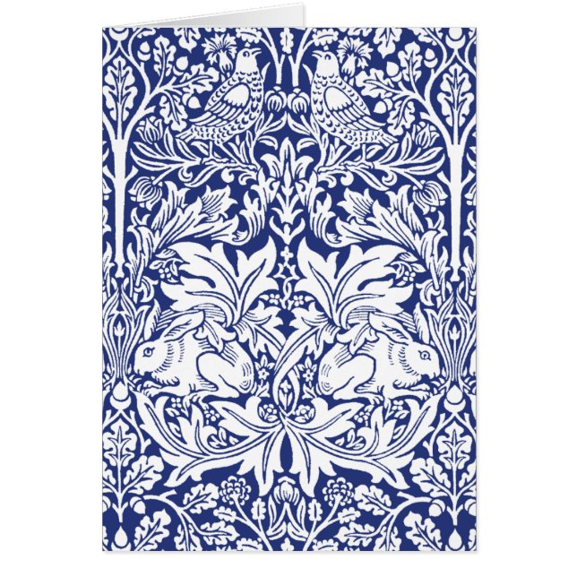 William Morris Brother Rabbit Blue Motif Vintage (Devant)