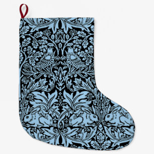 William Morris Brother Rabbit Lichtblauw Zwart Grote Kerstsok