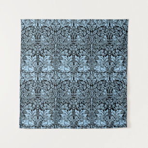 William Morris Brother Rabbit Lichtblauw Zwart Wandkleed