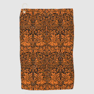 William Morris Brother Rabbit Roetzwart Patroon Golfhanddoek