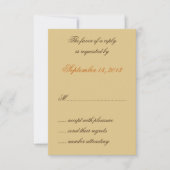 William Morris Brown Leaves Wedding RSVP Kaarten (Voorkant)