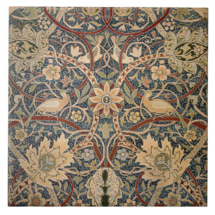 William Morris Bullerswood Antieke Vogel Kunst Tegeltje