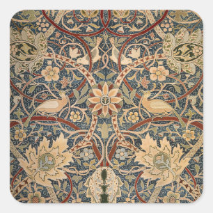 William Morris Bullerswood Faux Tapijt Vierkante Sticker