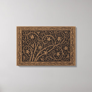 William Morris Campion Gefineerd Leren Damast Canvas Afdruk