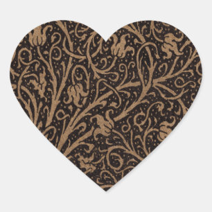 William Morris Campion Gefineerd Leren Damast Hart Sticker