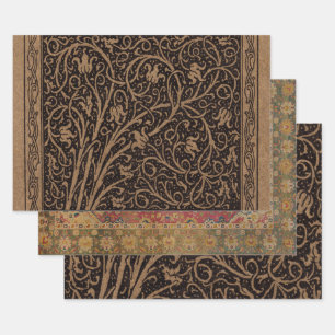 William Morris Campion Gefineerd Leren Damast Inpakpapier Vel