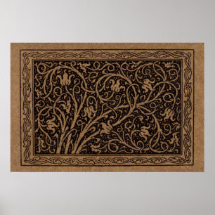 William Morris Campion Gefineerd Leren Damast Poster