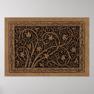 William Morris Campion Gefineerd Leren Damast Poster