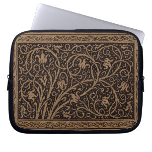 William Morris Campion Gestempeld Leren Damast Laptop Sleeve