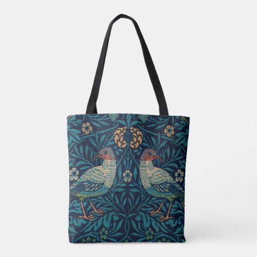 William Morris Canvas tas voor Vrouwen, Bird Print (Achterkant)