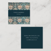 WILLIAM MORRIS CARTE DE VISITE MOTIF BOTANIQUE (Devant / Derrière)