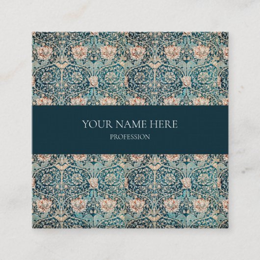 WILLIAM MORRIS CARTE DE VISITE MOTIF BOTANIQUE (Devant)