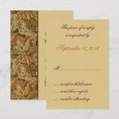 William Morris Cartes Brown de mariage Feuilles RS (Devant / Derrière)