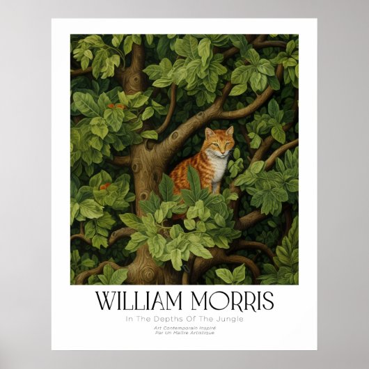 William Morris  Cat in het Oerwoud Poster (Voorkant)