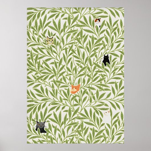 William Morris Cat Poster (Voorkant)