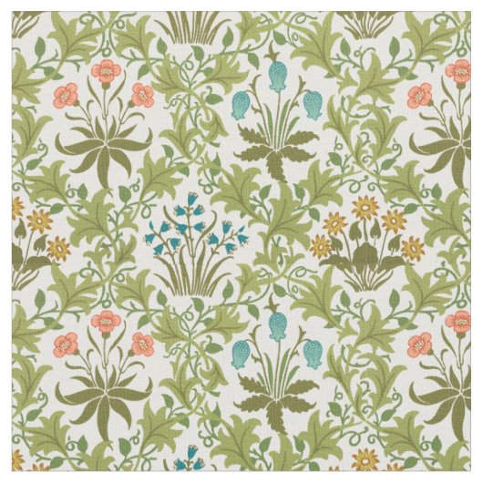 William Morris Celandine Pattern Stof (Close Up)